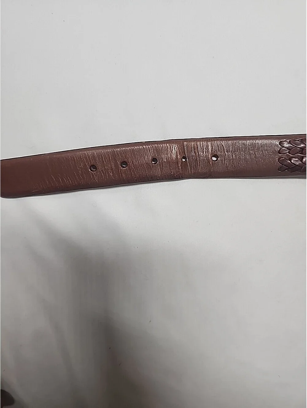 Tommy Bahamma Top Grain Leather Belt Men's Size 38 Brown Silver Tone Buckle